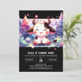 オンラ素朴イン牛誕生日 招待状 (スタンド正面)