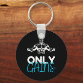 オンリーゲーおもしろいズジムフィットネストレーニングボディビル キーホルダー (正面)