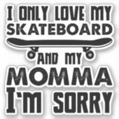 オンリーラブスケートボード&4インチキスカットビニールシール シール (正面)