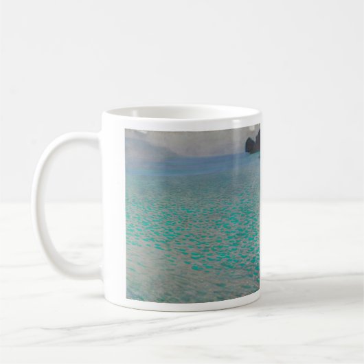 オンレイクタゼバイグスタフクリムト、ヴィンテージファインアート コーヒーマグカップ (左)