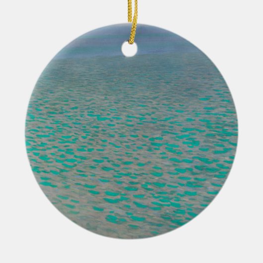 オンレイクタゼバイグスタフクリムト、ヴィンテージファインアート セラミックオーナメント (正面)