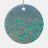 オンレイクタゼバイグスタフクリムト、ヴィンテージファインアート セラミックオーナメント (裏面)