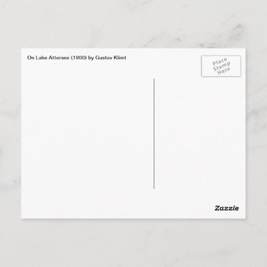 オンレイクタゼバイグスタフクリムト、ヴィンテージファインアート ポストカード (裏面)