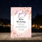 オンレトロおもしろいアダルトユーモアハッピーシック80誕生日 招待状