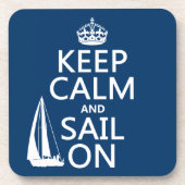 オン平静および帆をすべての色保って下さい コースター (正面)