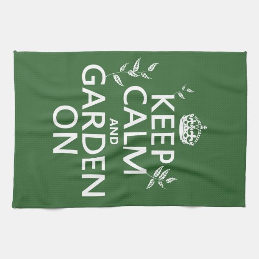 オン平静および庭をすべての色保って下さい キッチンタオル (横)