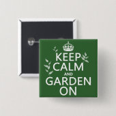 オン平静および庭をすべての色保って下さい 缶バッジ (正面&裏面)