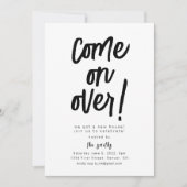 オン来オーバー引っ越し祝いパーティーパーティー 招待状 (正面)