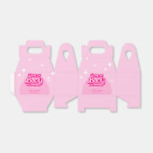 オン来ベビーでパーティーピンクの赤ちゃんシャワー フェイバーボックス (折り畳みなし)