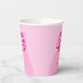 オン来ベビーでパーティーピンクの赤ちゃんシャワー 紙コップ (左)