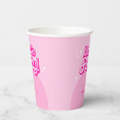 オン来ベビーレッツレッツピンク誕生日 紙コップ (左)