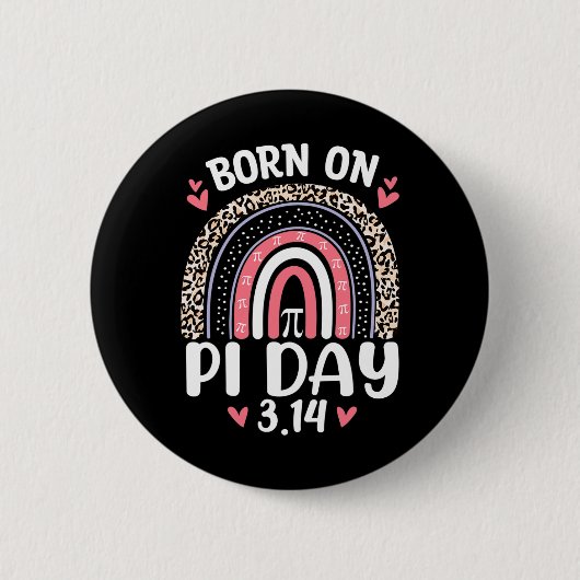 オン生まれパイ日誕生日ハッピーPi日先生 缶バッジ (正面)