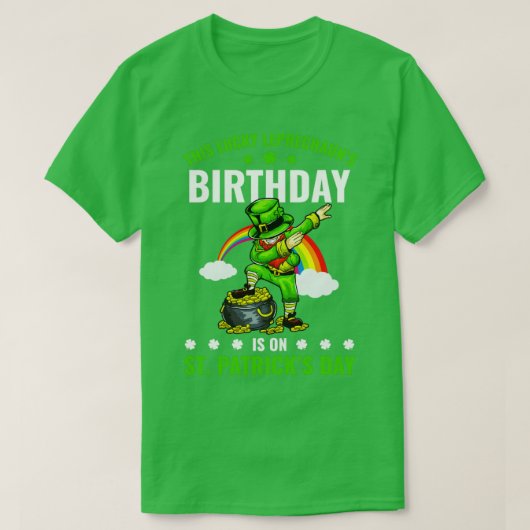オン生まれSt patricks dayシャツ誕生日St patricks Tシャツ (デザイン正面)