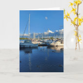 オン空白のタリオ湖の帆船 カード (黄色い花)