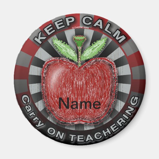 オン運先生アップル磁石 マグネット (正面)