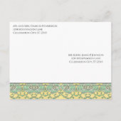 オン金ゴールド結婚式招待状 インビテーションポストカード (裏面)
