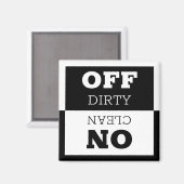 オン/オフ使用中のサインとクリーン/ダーティ食洗機 マグネット (正面/裏面)