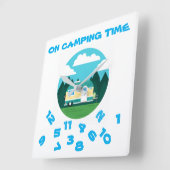 オン**キャンピング時間**アクリル時計 スクエア壁時計 (傾斜)