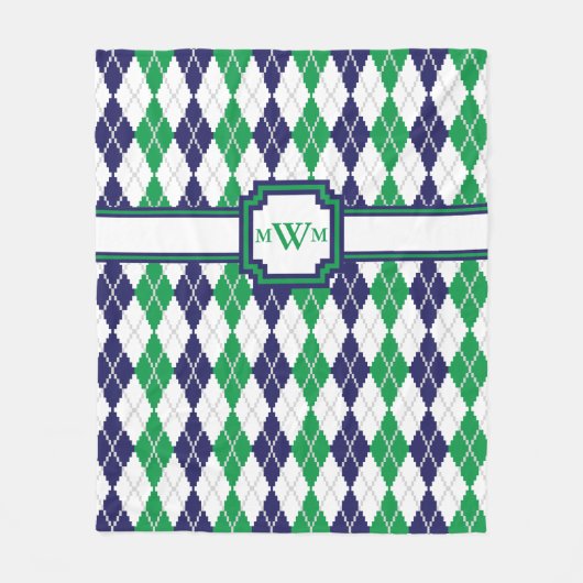 オン・ザ・グリーンアーガイルフリースブランケット フリースブランケット (正面)
