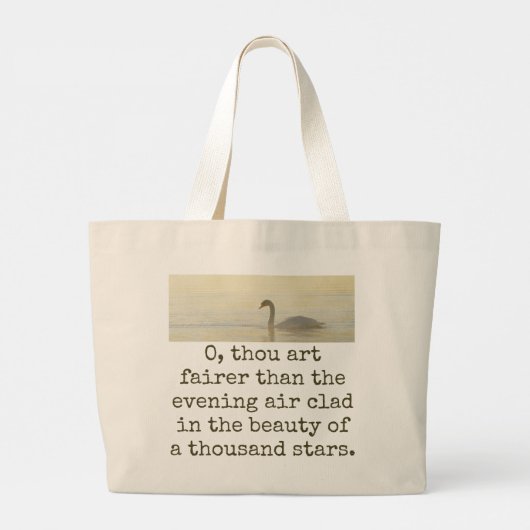 オーアートフェアラー美しい引用文 ラージトートバッグ (裏面)