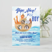 オーイそれは男の子ノアの箱舟クリスチャンの赤ちゃんシャワーだ 招待状 (スタンド正面)