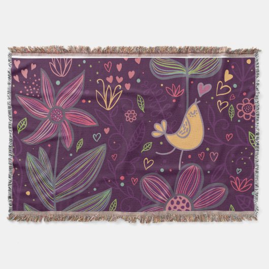 オーイエローバーディブランケット スローブランケット (正面)