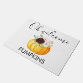 オーウェルカパーソナライズされたムパンプキンス感謝祭 ドアマット (アングル)