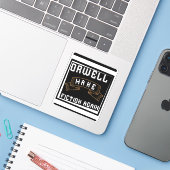 オーウェル・フィクションを再びバンパーステッカーにする シール (ノートパソコンとiPhone)