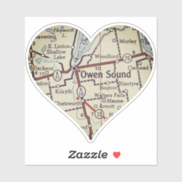 オーウェンサウンドヴィンテージマップ シール