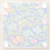 オーウェンジョーンズアンティークオリエンタル蝶 ガラスコースター (裏面)