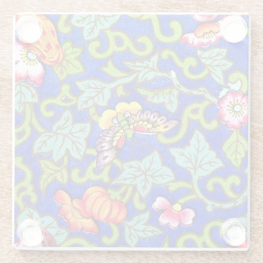 オーウェンジョーンズアンティークオリエンタル蝶 ガラスコースター (裏面)