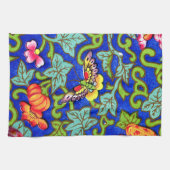 オーウェンジョーンズアンティークオリエンタル蝶 キッチンタオル (横)