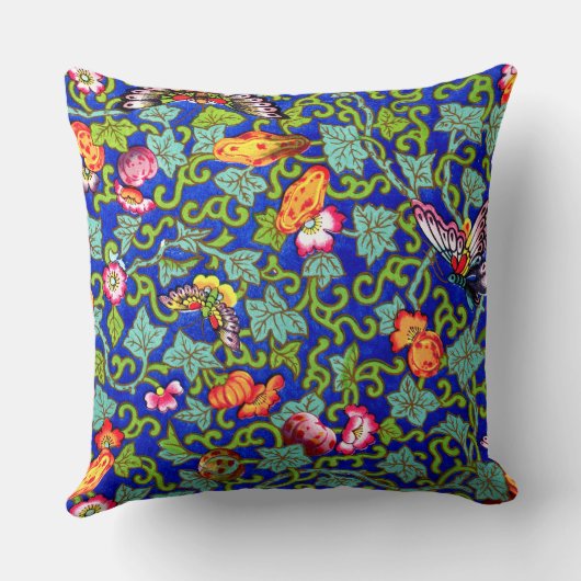 オーウェンジョーンズアンティークオリエンタル蝶 クッション (裏面)