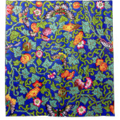 オーウェンジョーンズアンティークオリエンタル蝶 シャワーカーテン (正面)