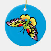 オーウェンジョーンズアンティークオリエンタル蝶 セラミックオーナメント (正面)