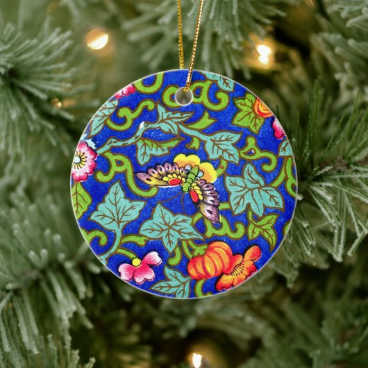 オーウェンジョーンズアンティークオリエンタル蝶 セラミックオーナメント (ツリー)