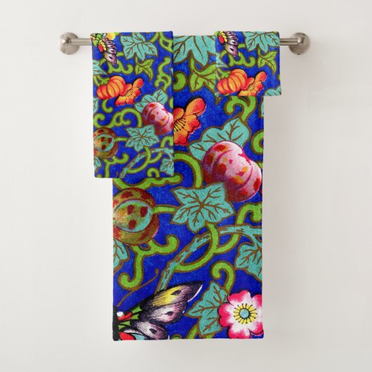 オーウェンジョーンズアンティークオリエンタル蝶 バスタオルセット (インサイチュ)