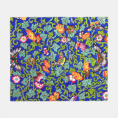 オーウェンジョーンズアンティークオリエンタル蝶 フリースブランケット (正面(横))