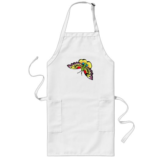 オーウェンジョーンズアンティークオリエンタル蝶 ロングエプロン (正面)