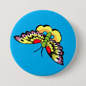 オーウェンジョーンズアンティークオリエンタル蝶 缶バッジ (正面)