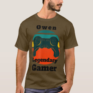 オーウェンレジェンダリーゲーマービデオゲームプレーヤーコントローラー Tシャツ