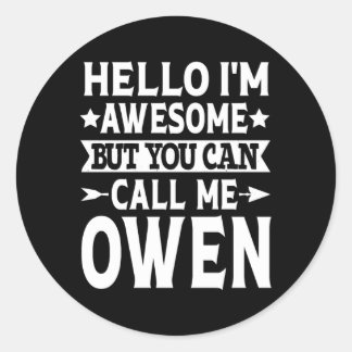 オーウェン名こんにちはオーウェン素晴らしと呼ぶ ラウンドシール