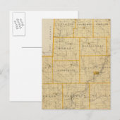 オーウェン郡の地図 ポストカード (正面/裏面)