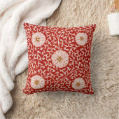 オーウェン・ジョーンズ 中国風 オーナメント 赤 白 花柄 クッション (ブランケット)