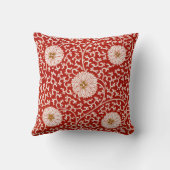 オーウェン・ジョーンズ 中国風 オーナメント 赤 白 花柄 クッション (裏面)