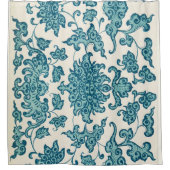 オーウェン・ジョーンズEx.の中国のオーナメント、ブルーグリーン シャワーカーテン (正面)