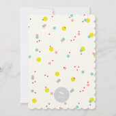 オーエーおもしろいカラフル紙吹雪ホリデーパーティー招待状 招待状 (裏面)