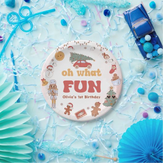 オーエーおもしろいサンタチルストマ誕生日紙プレート ペーパープレート (パーティー)