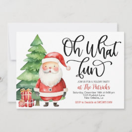 オーエーおもしろいサンタホリデーパーティー招待状 招待状