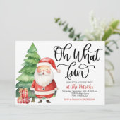 オーエーおもしろいサンタホリデーパーティー招待状 招待状 (スタンド正面)